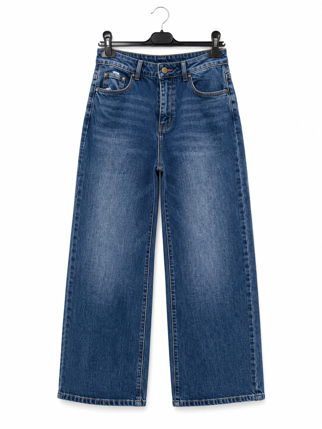 Jeans mit hohem Bund und geradem Bein