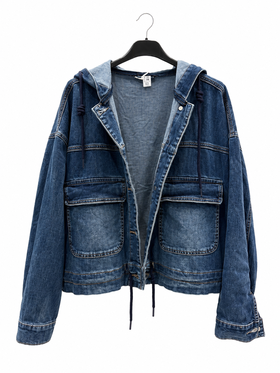 Oversize-Jeansjacke mit Kapuze