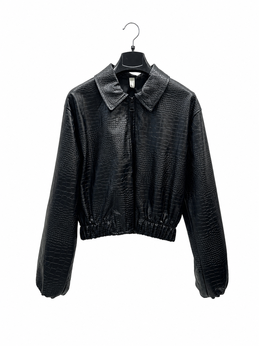 Oversize Cropped Jacke mit Kragen
