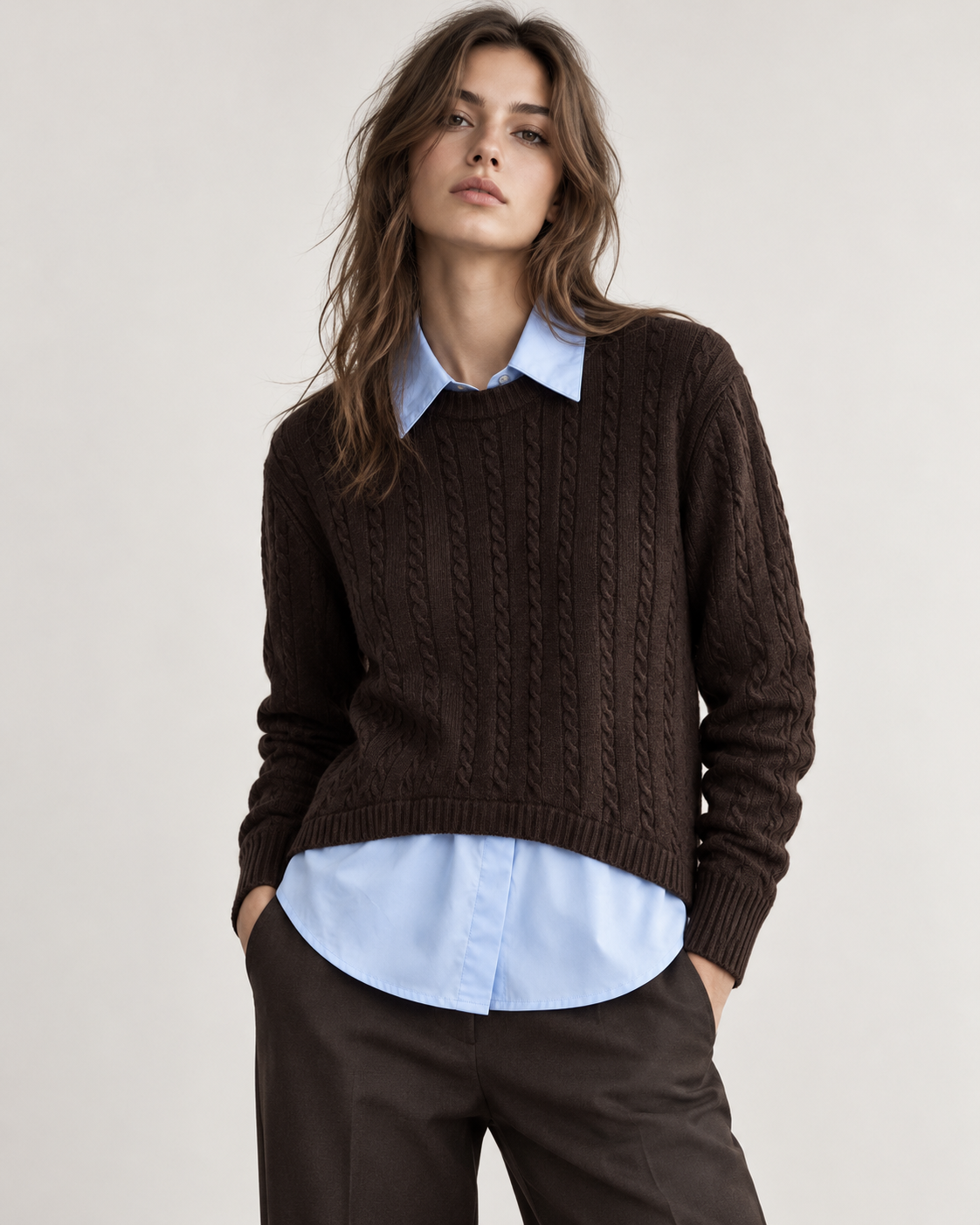 Pullover mit Hemdkragen