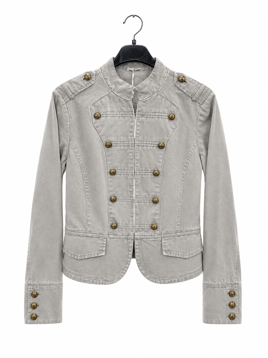 Taillierte, hüftlange Militärjacke