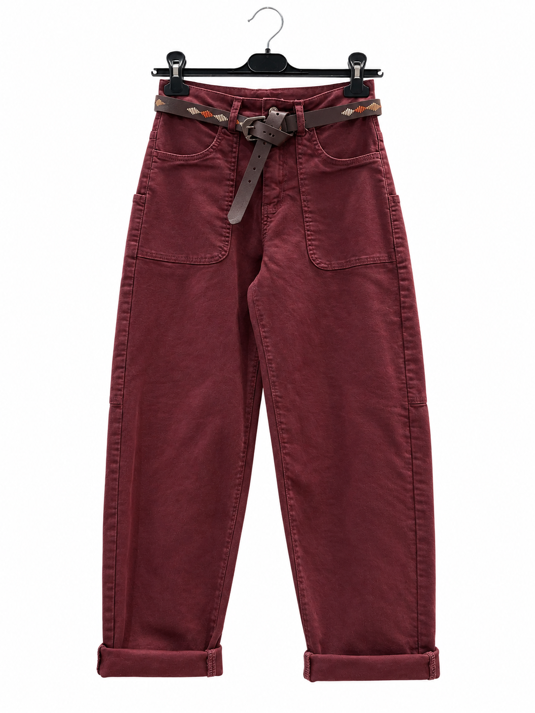 Baggy-Hose mit Stickerei