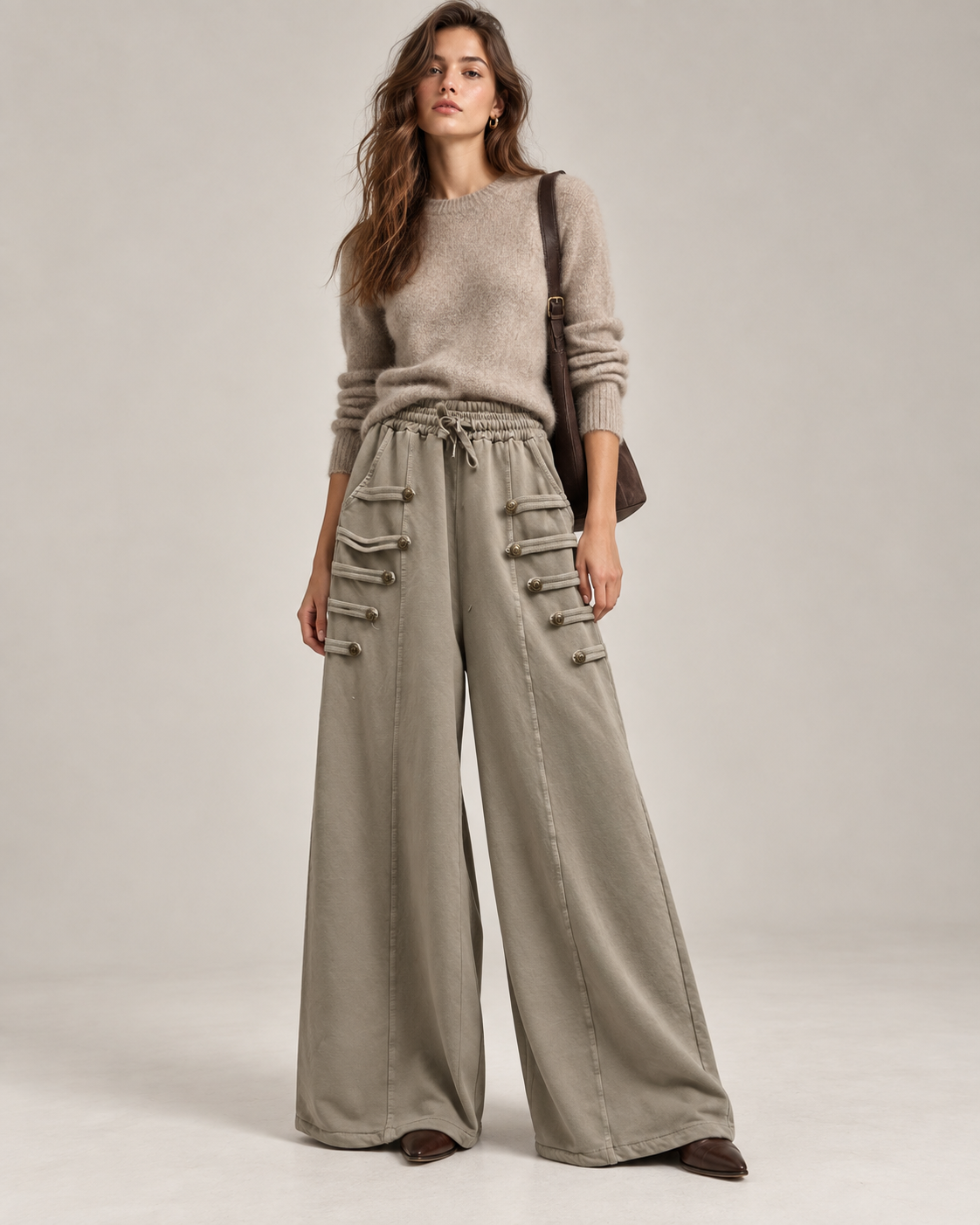 Palazzo-Hose mit Kordel