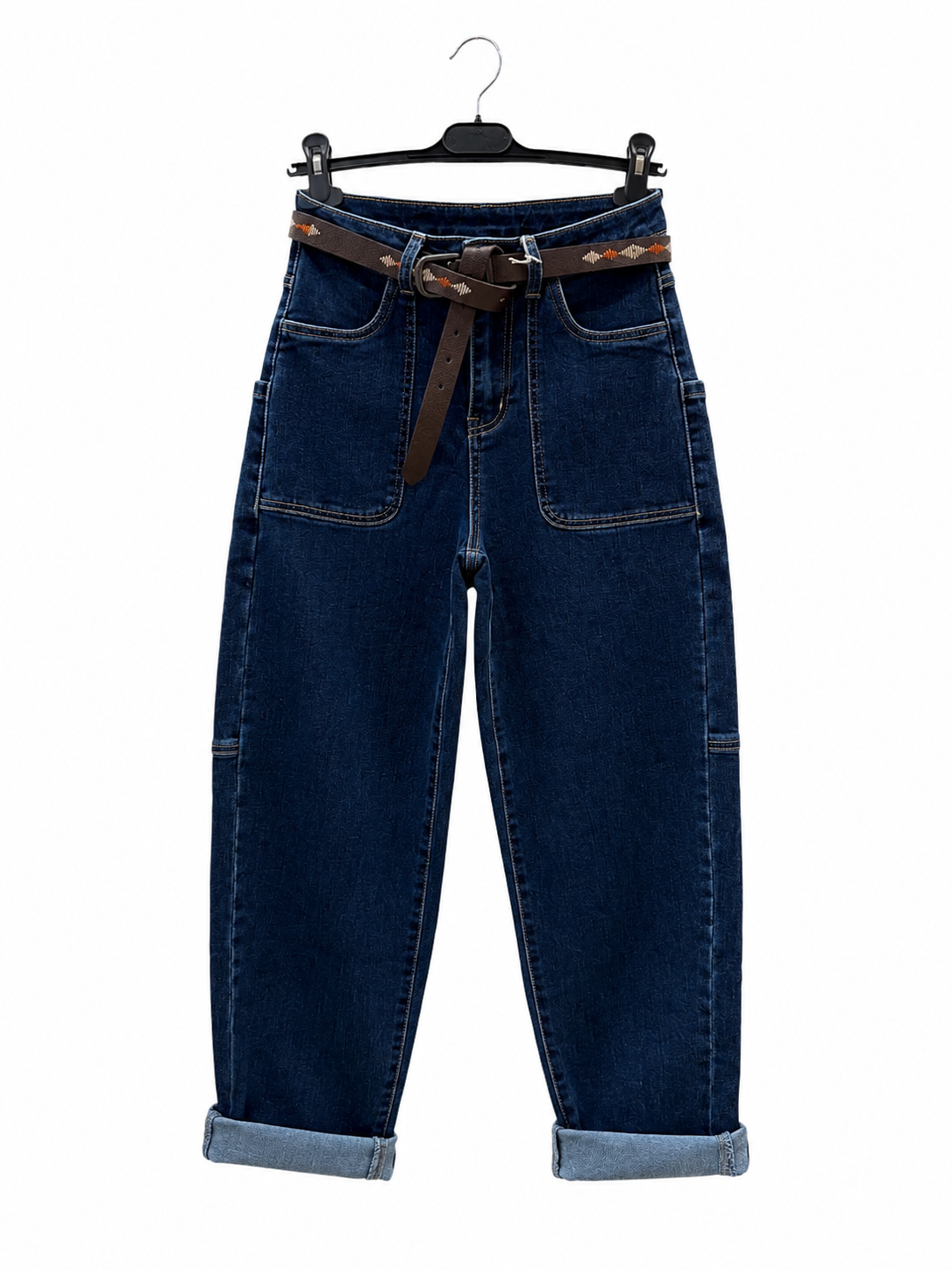 Balloon‑Fit Hosen mit Gürtel