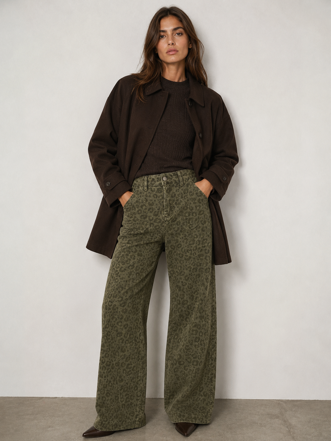 Wide‑Leg Hose mit hohem Bund