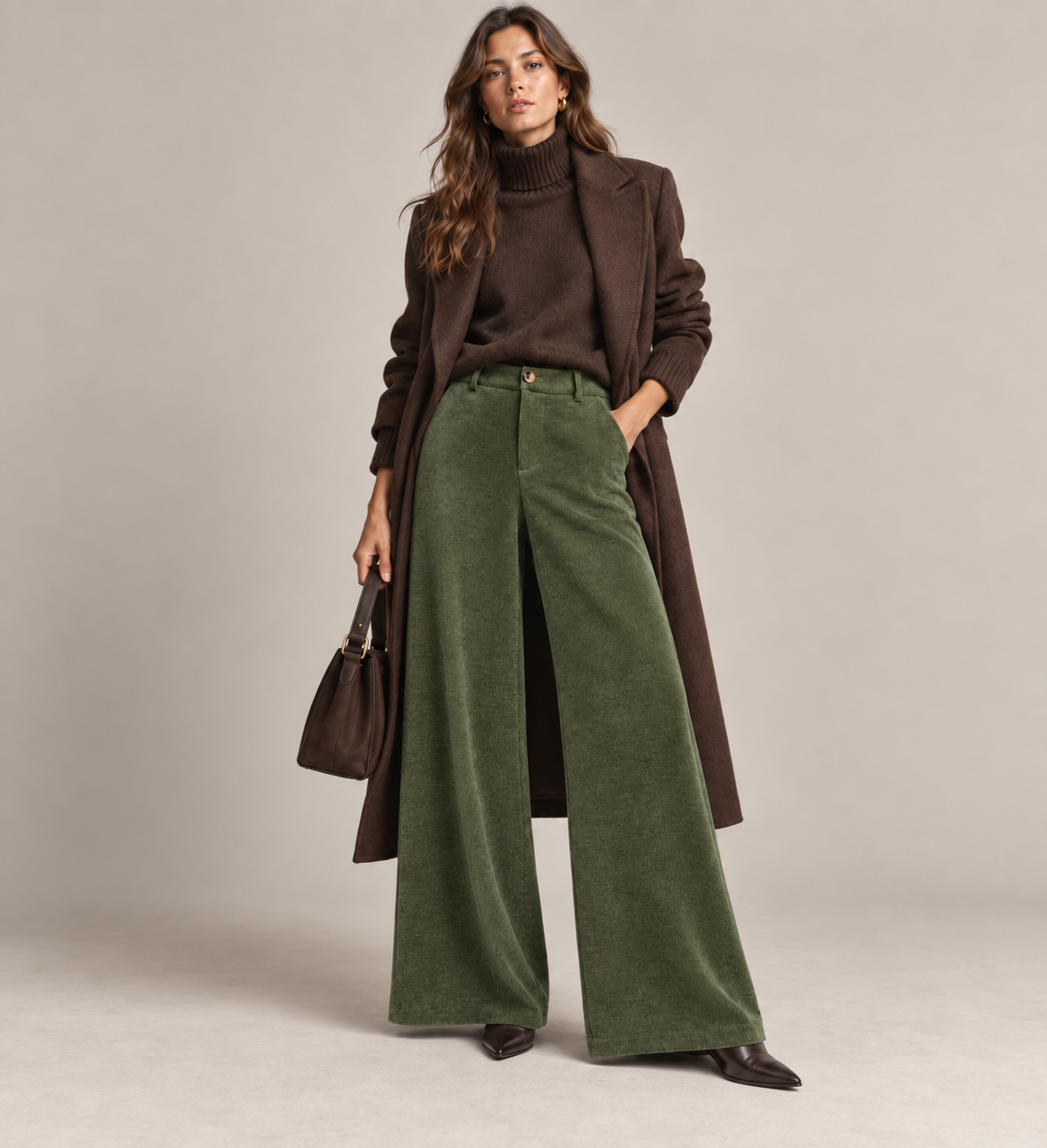 Weite Hose mit Falten (Wide‑Leg)