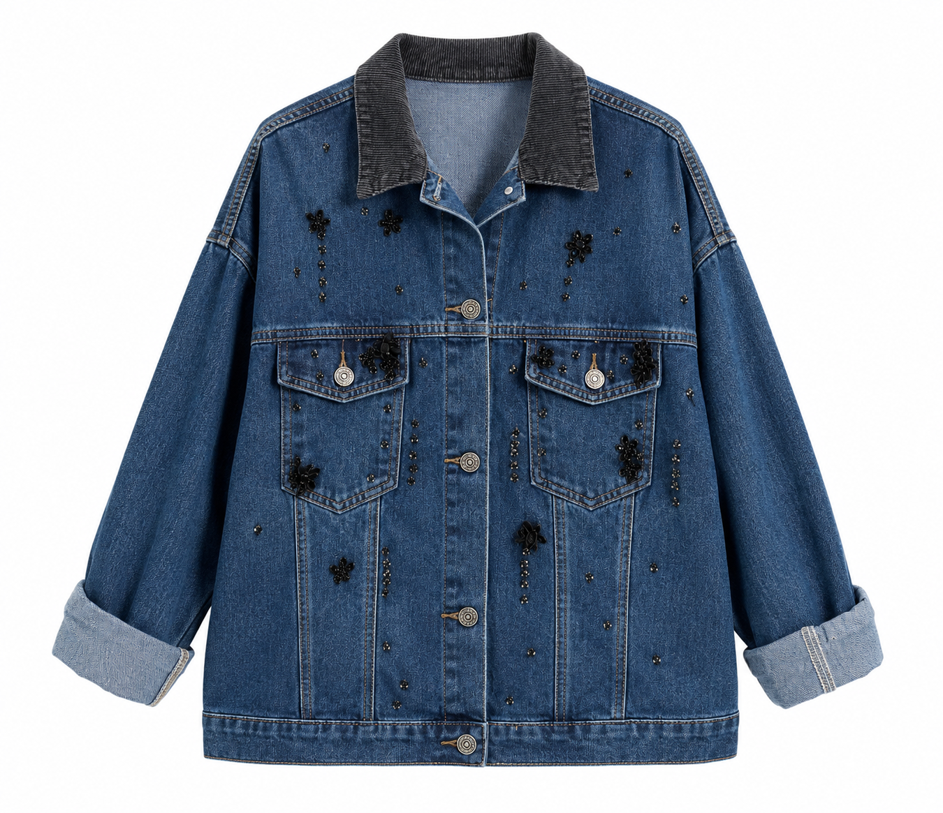 Oversized-Jacke mit Kragen