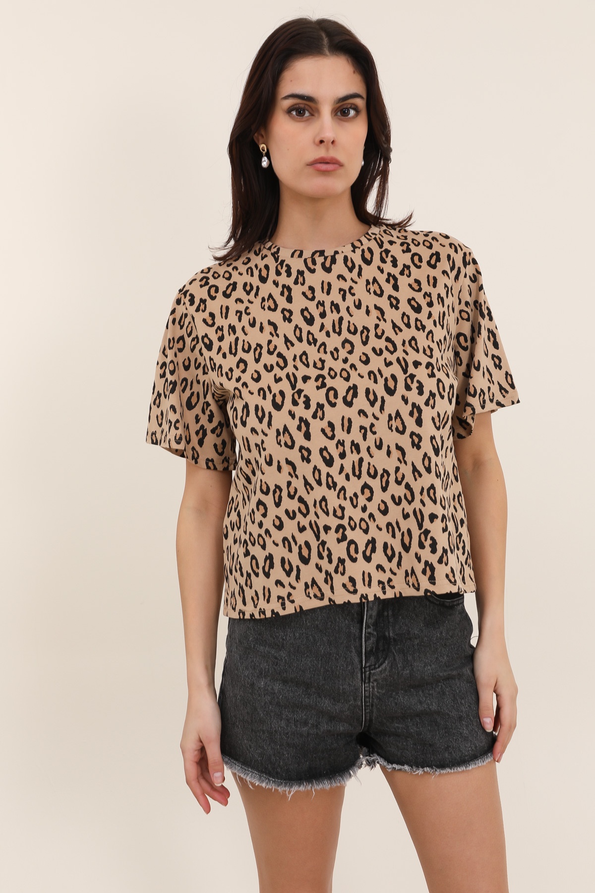 T-Shirt mit Pantermuster