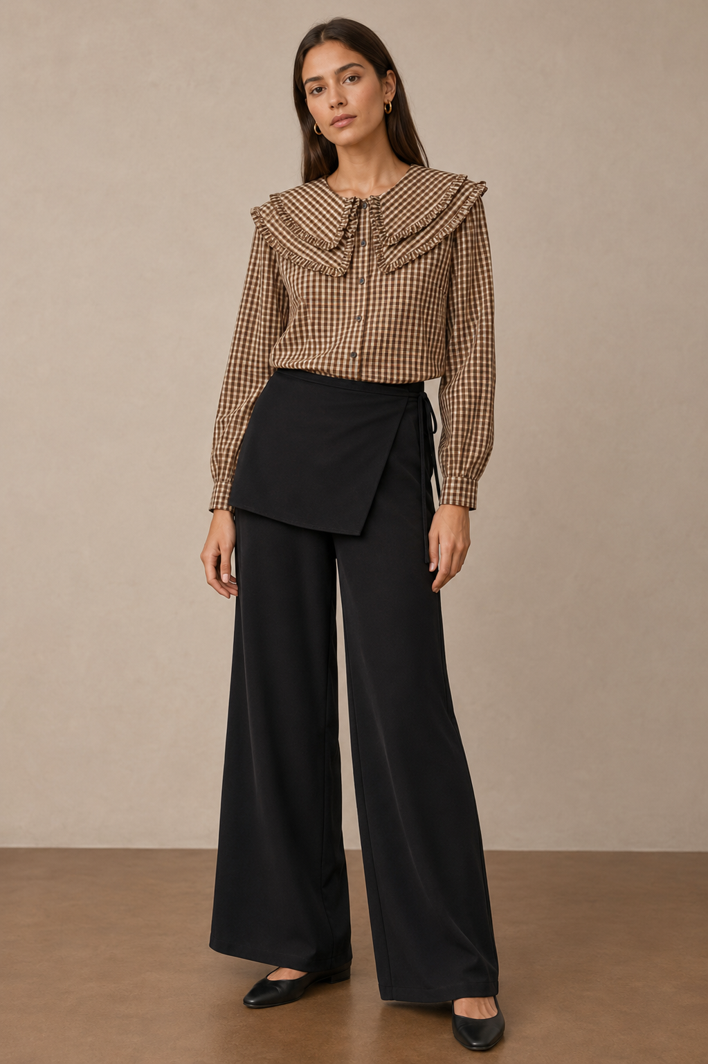 Bluse mit Bebe-Kragen