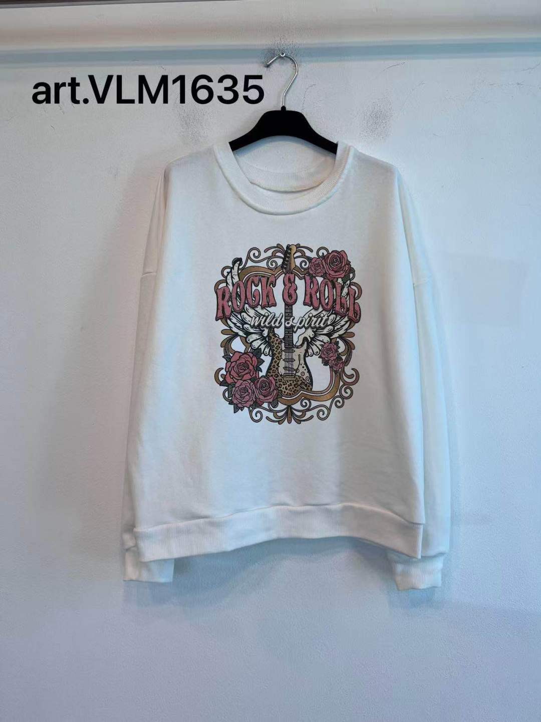 Lockerer Sweatshirt mit Print