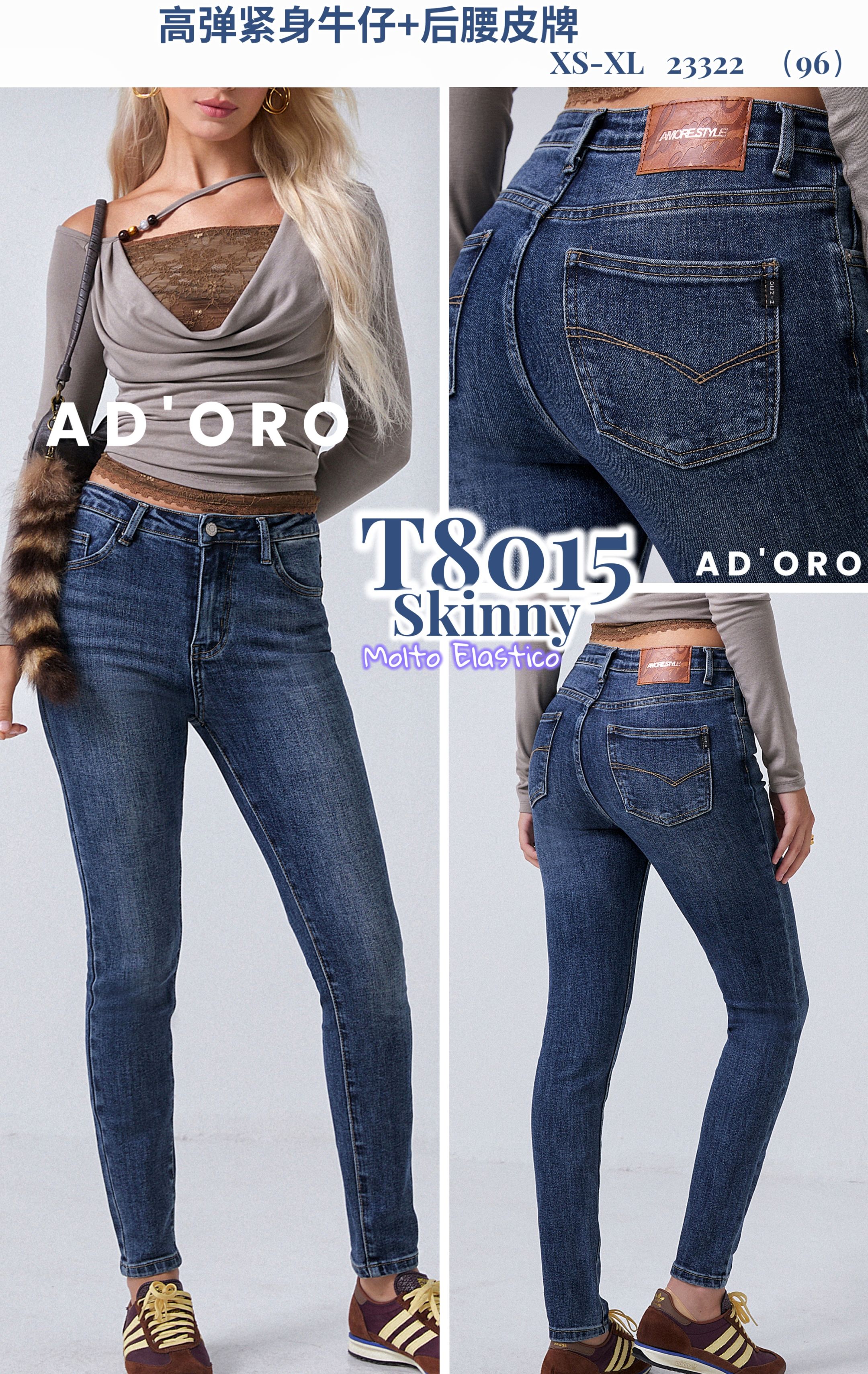 Schmale Jeans bis zum Knöchel