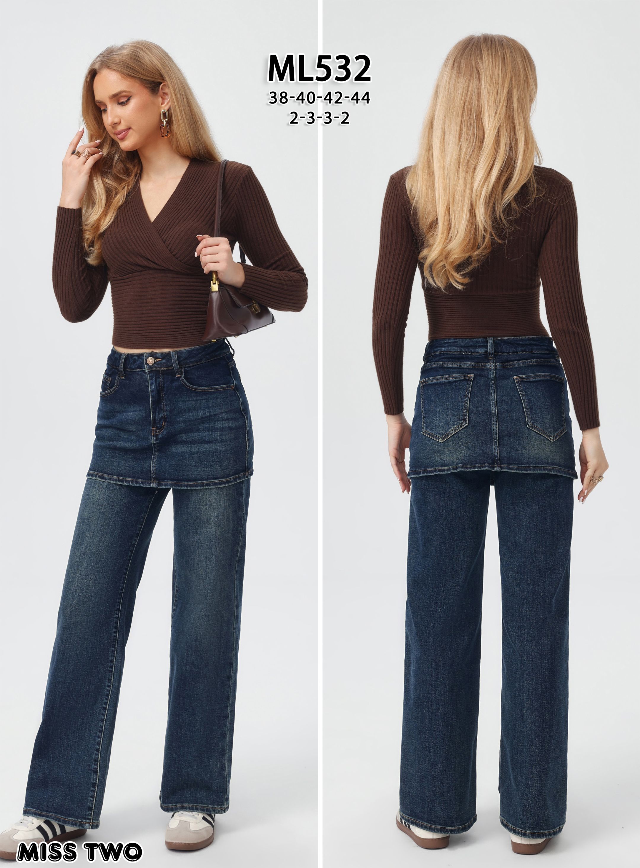 Jeans mit weitem Bein