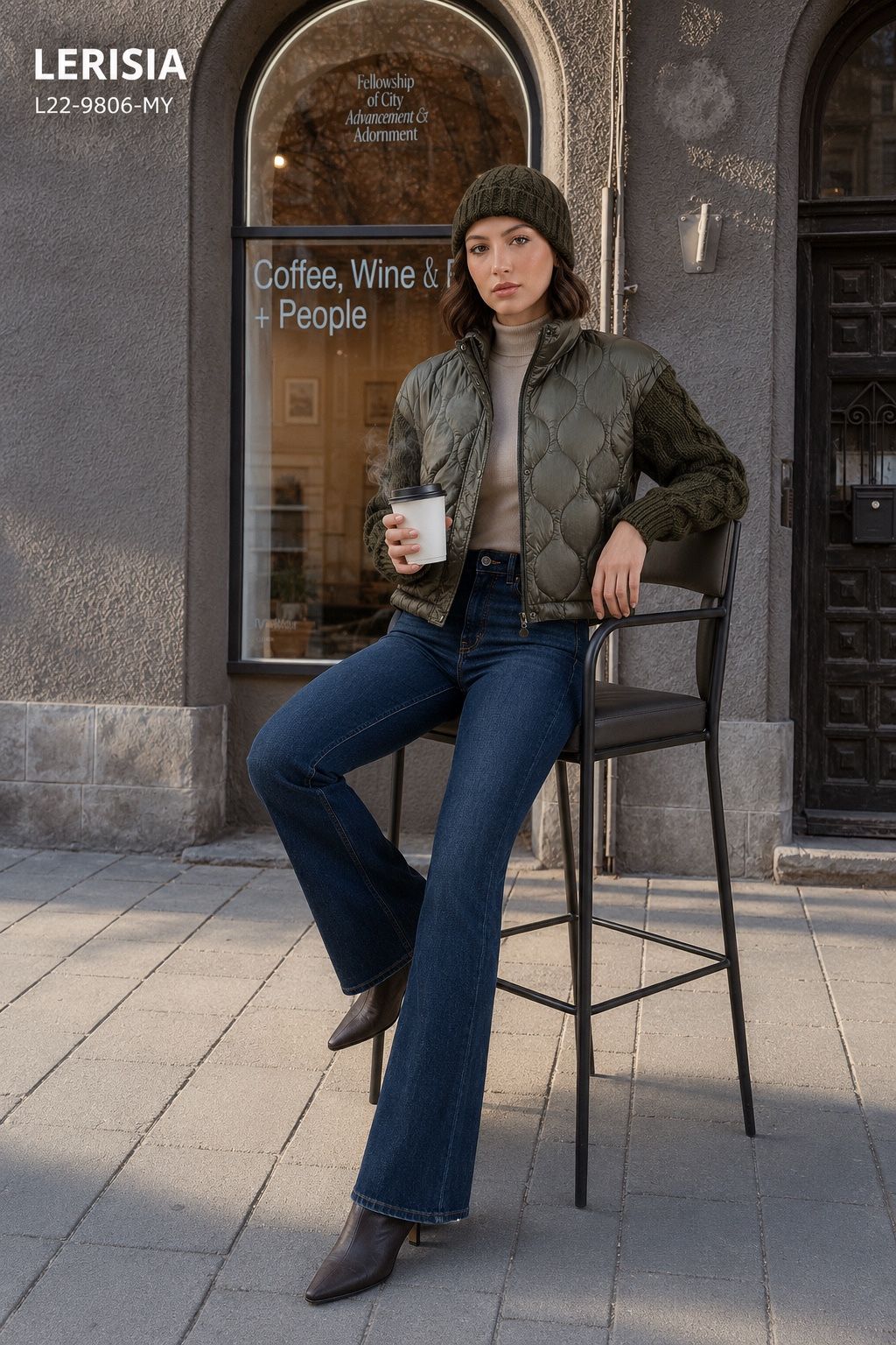 Steppjacke mit Stehkragen