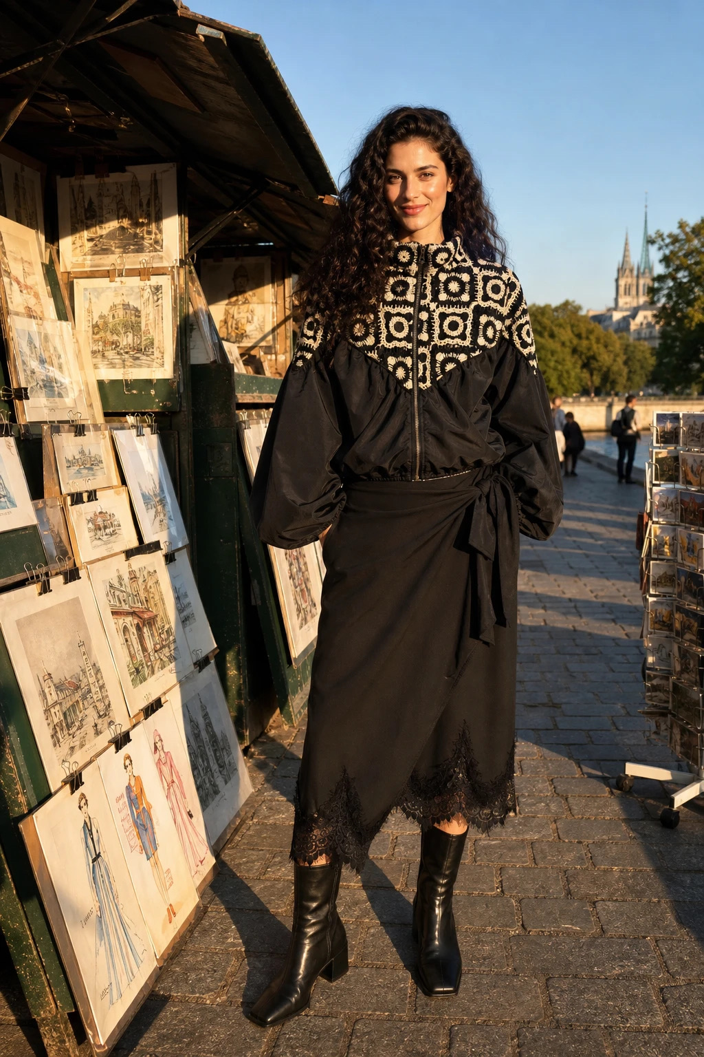 Oversize-Jacke mit Stehkragen