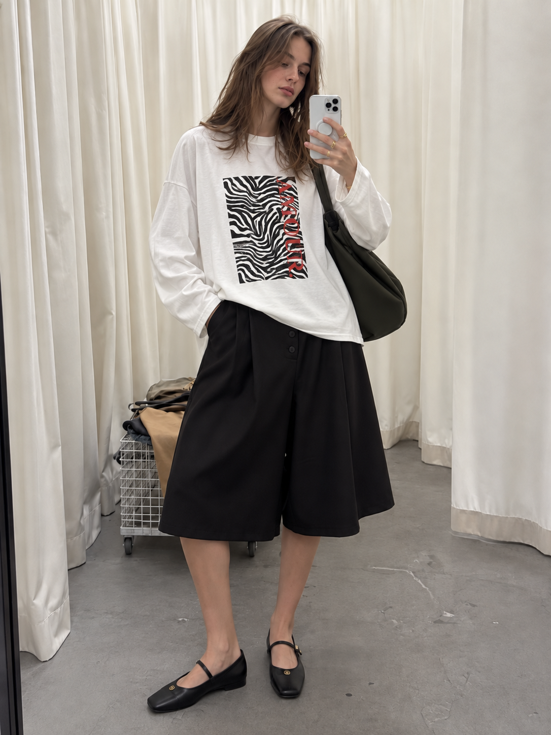 Oversized Sweatshirt mit Druck