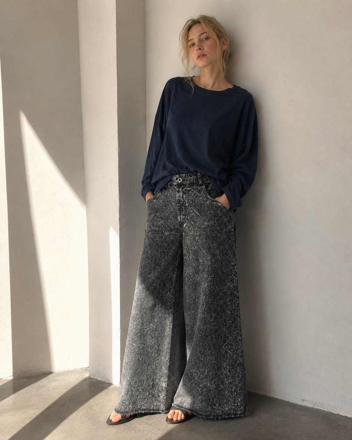 Oversize-Sweatshirt mit Rundhalsausschnitt