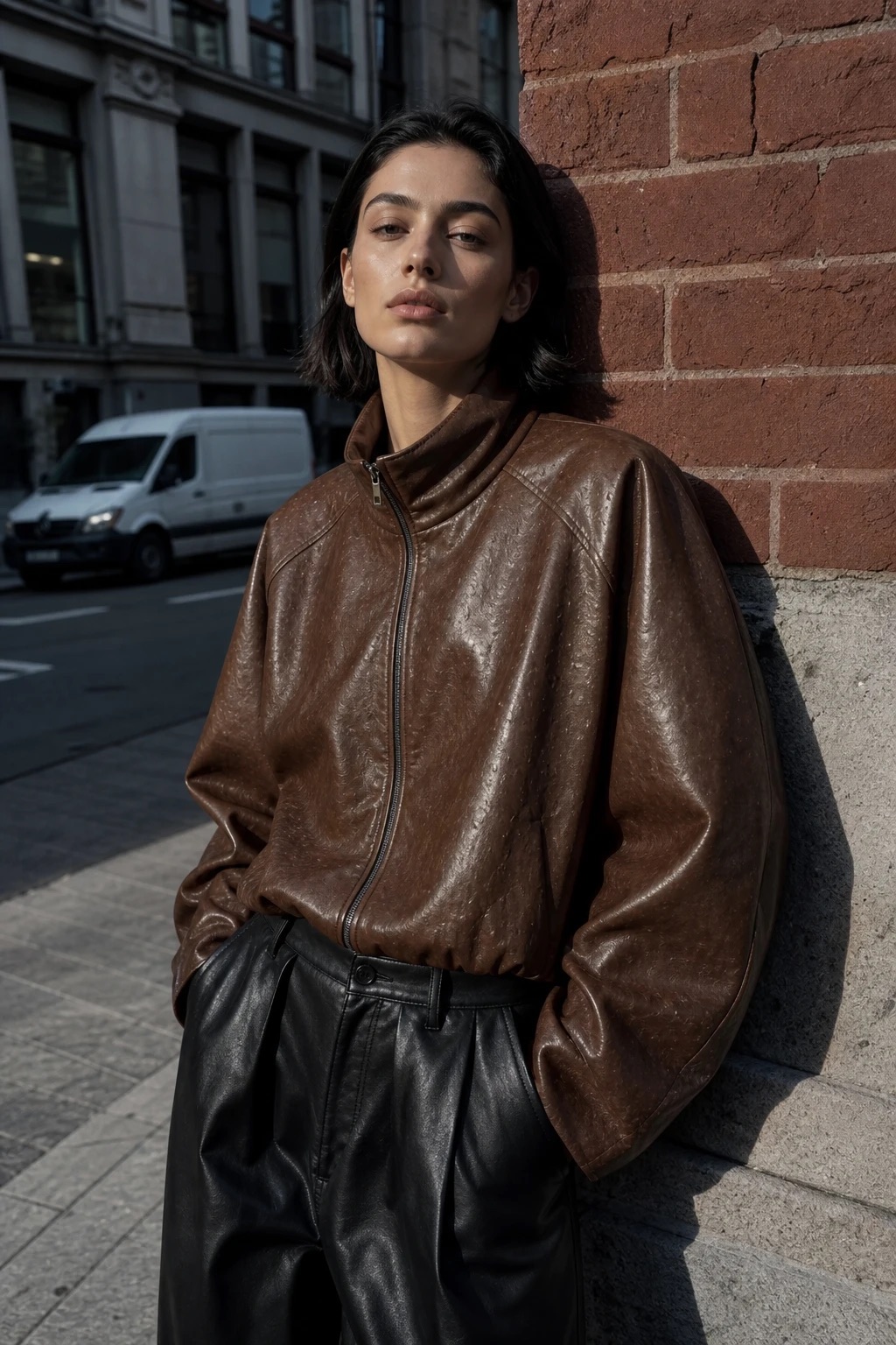 Oversize-Jacke mit Stehkragen