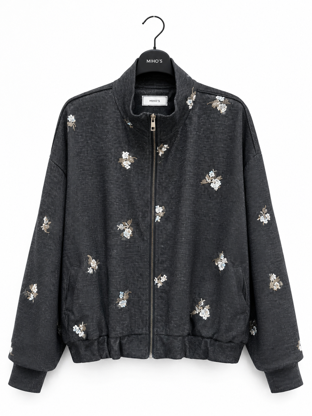 Oversize Jacke mit Halbgrollkragen