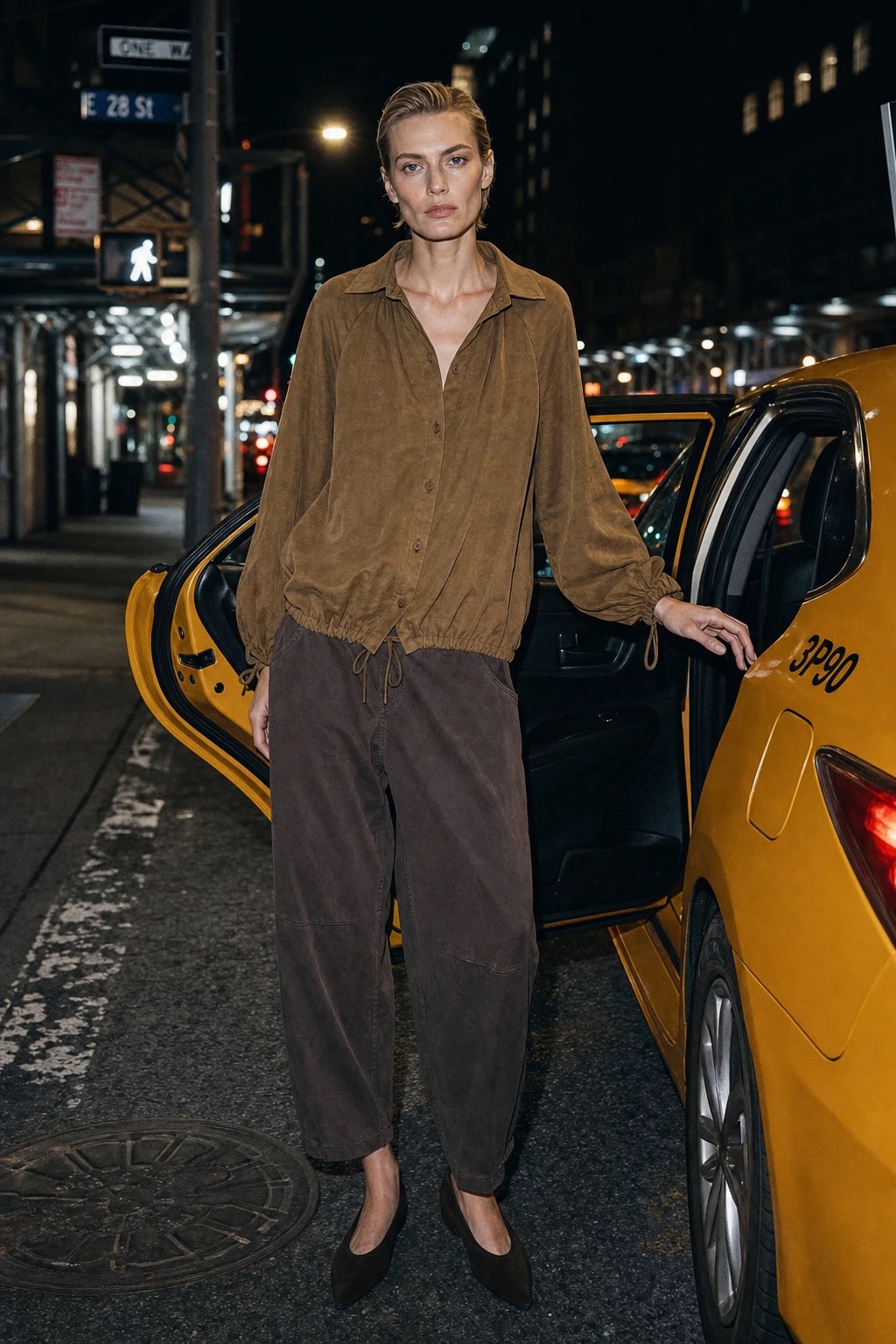 Oversize-Jacke mit Druckknopfverschluss