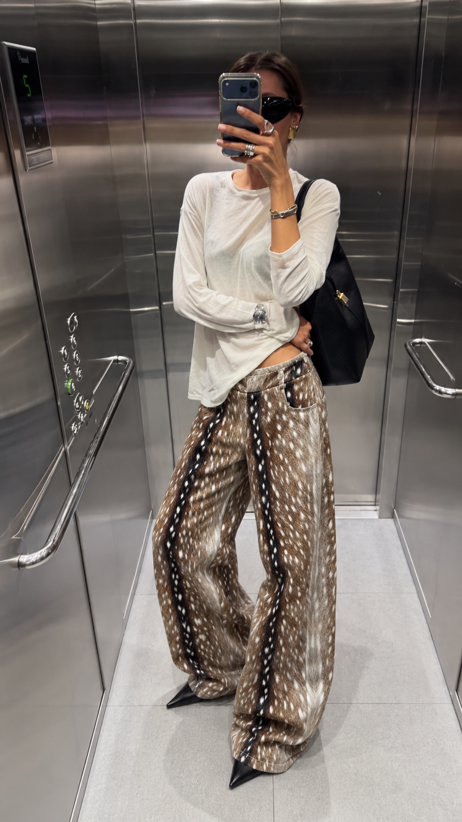 Weite High‑Waist Hose