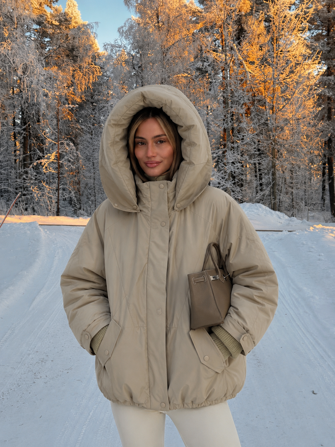 Steppjacke mit Kapuze