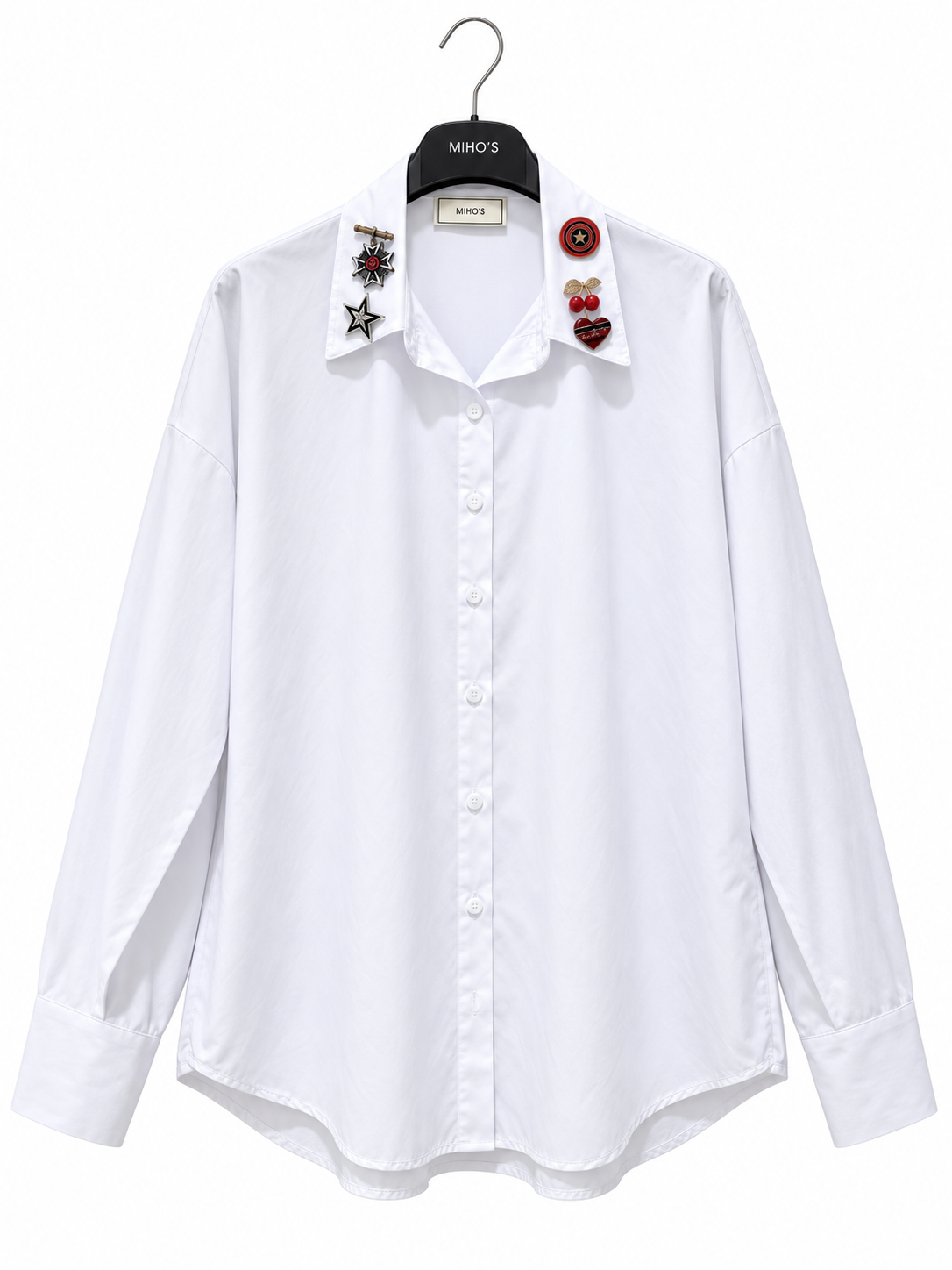Oversize-Hemd mit Stickerei
