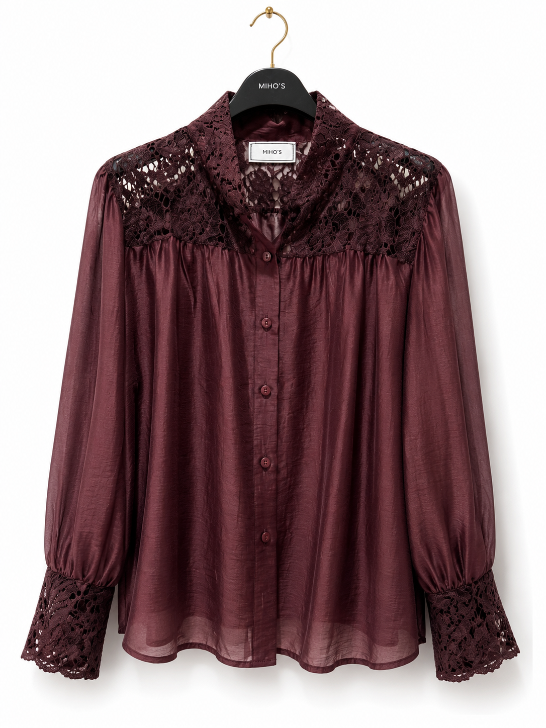 Locker geschnittene Bluse mit Kragen