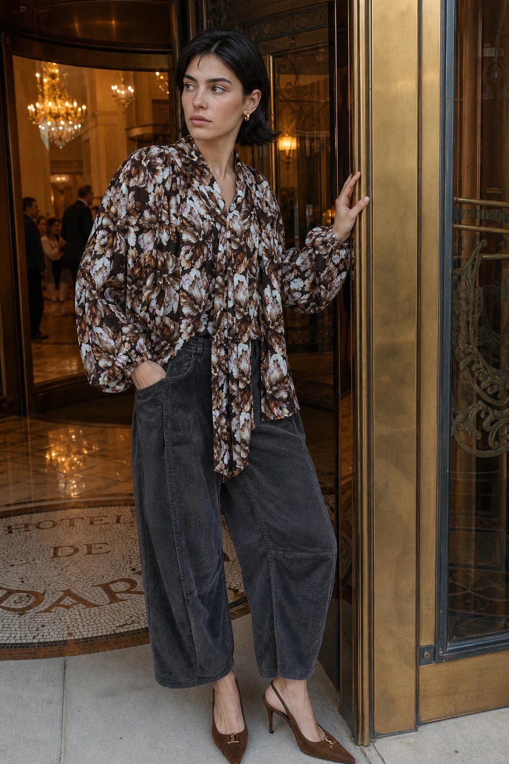 Bluse mit Puffed-Ärmeln