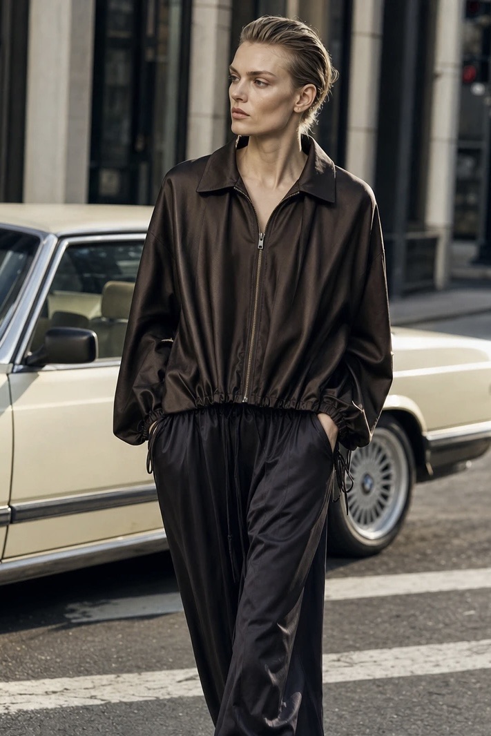 Oversized-Jacke mit Hemdkragen