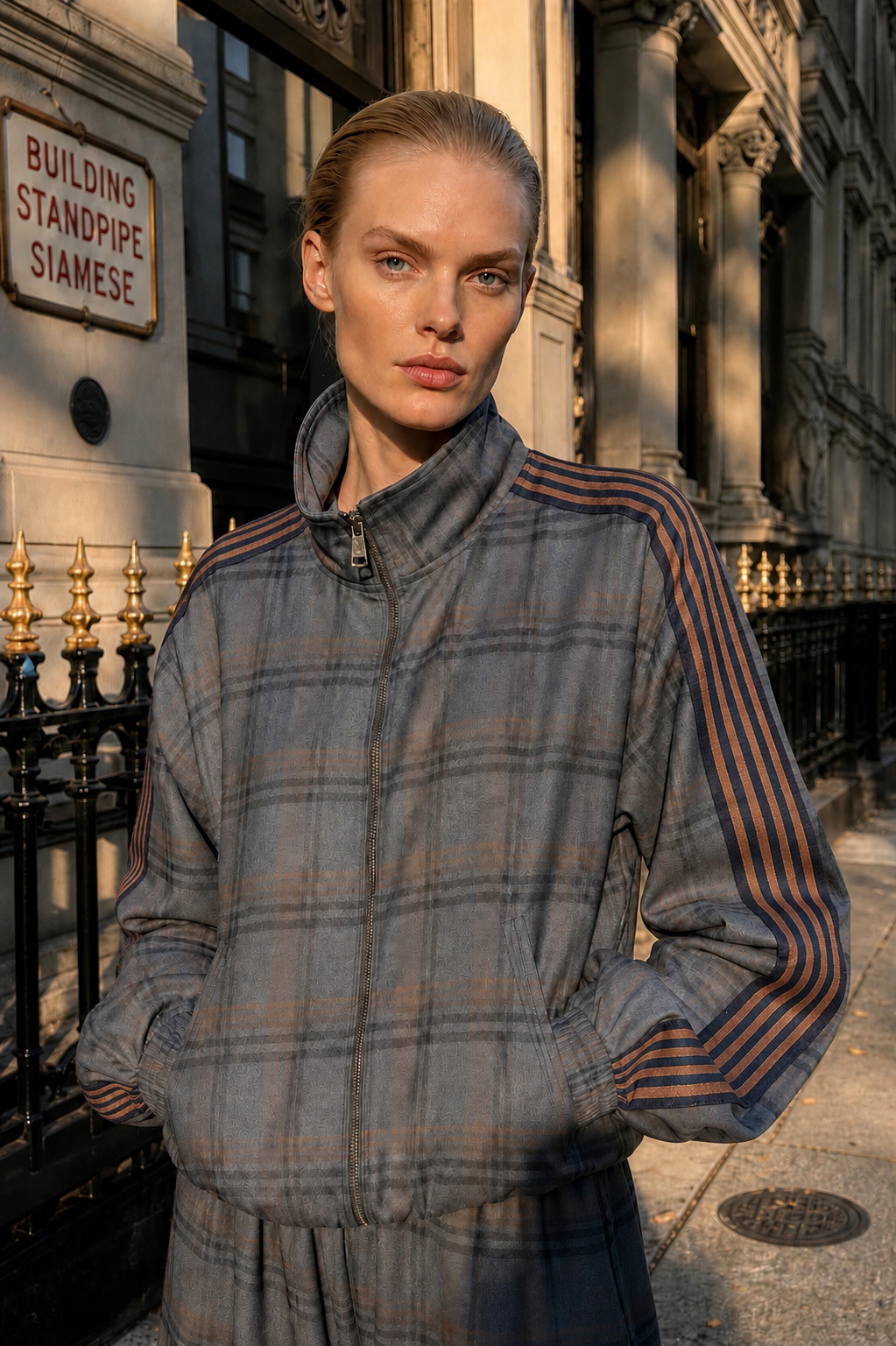 Oversize Jacke mit Halbrollkragen