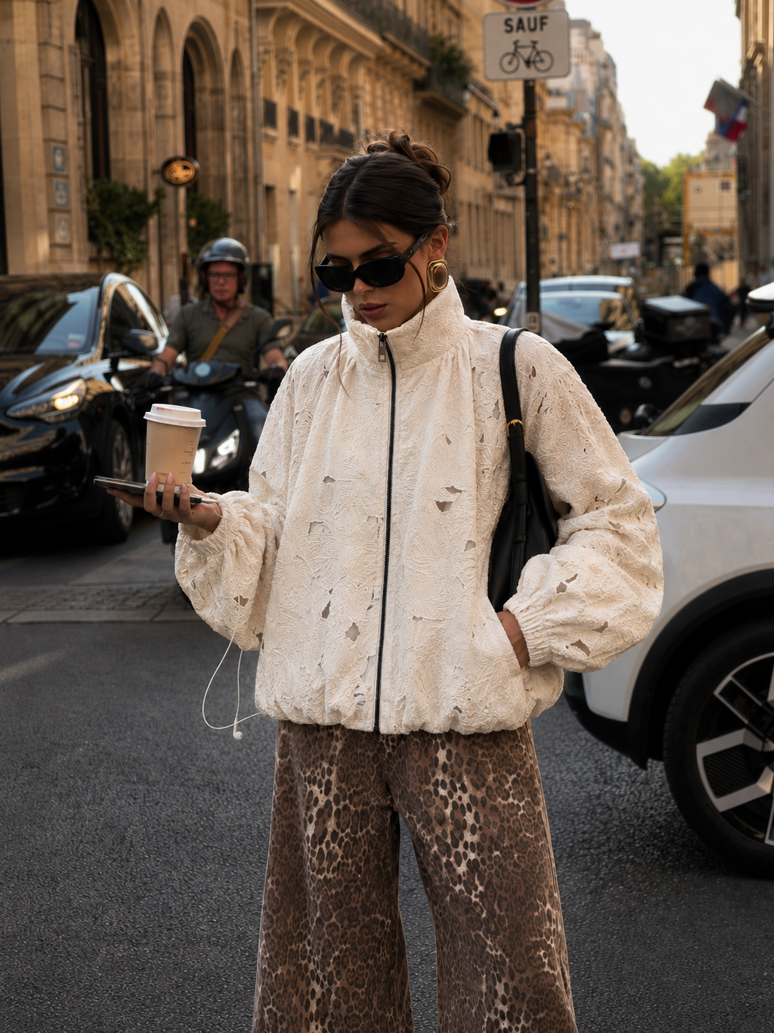 Oversized-Jacke mit Kragen