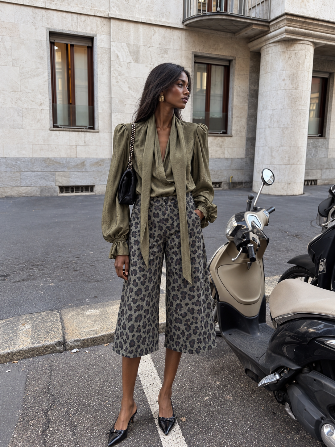 Culotte-Hose mit Muster