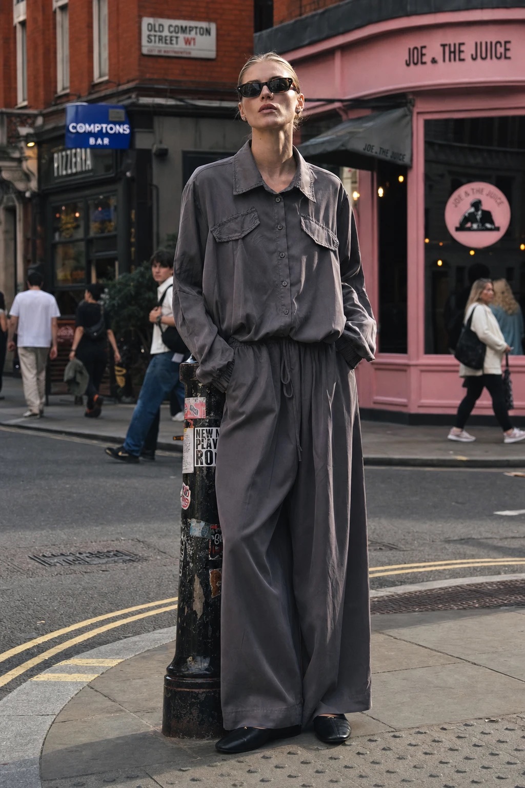 Wide-Leg-Hose mit Gummibund