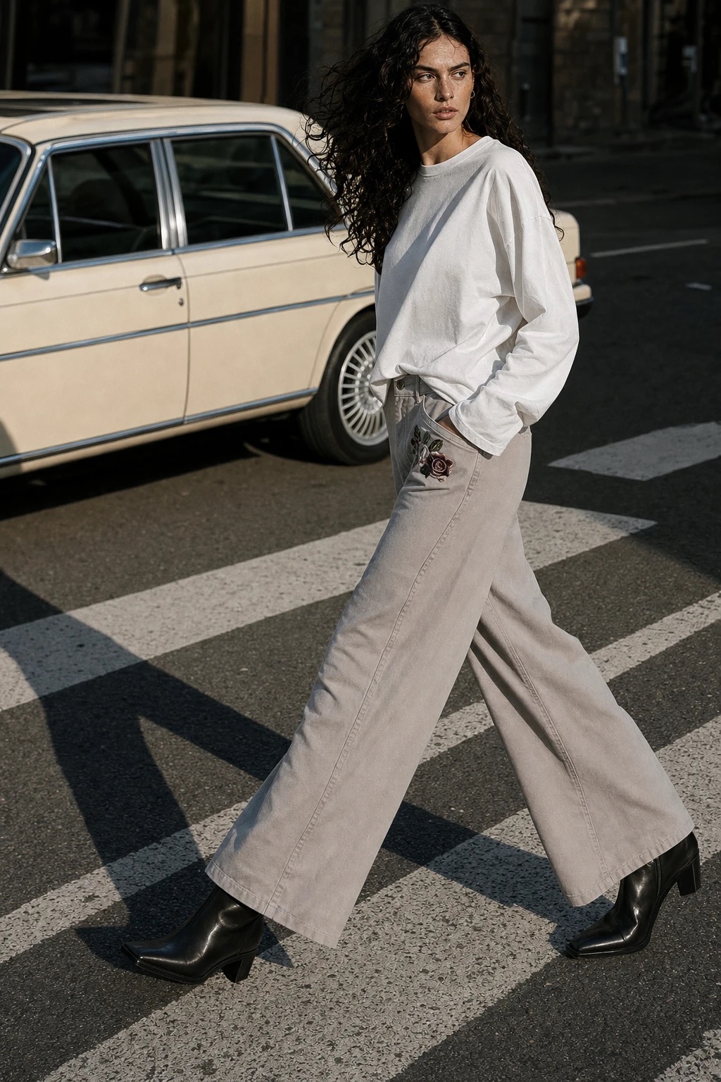 Oversized Sweatshirt mit Rundhalsausschnitt