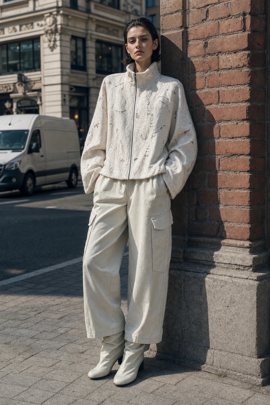 Legere Jacke mit Stehkragen