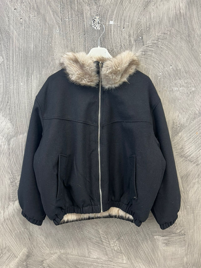 Oversize Bomberjacke mit Kapuze