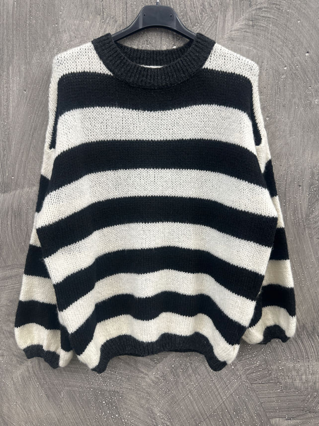 Oversize Pullover mit Puffärmeln