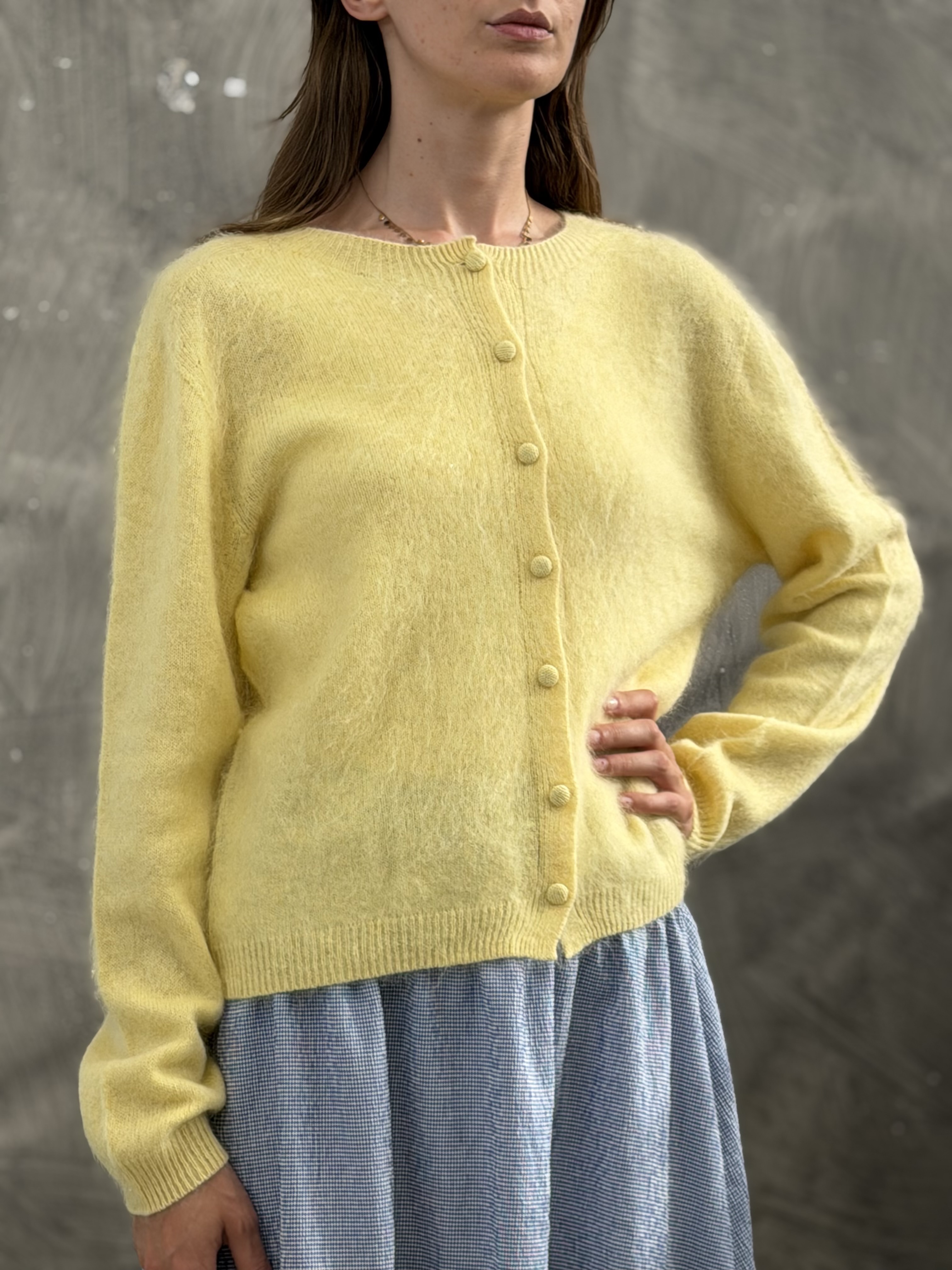 Kurzer flauschiger Cardigan