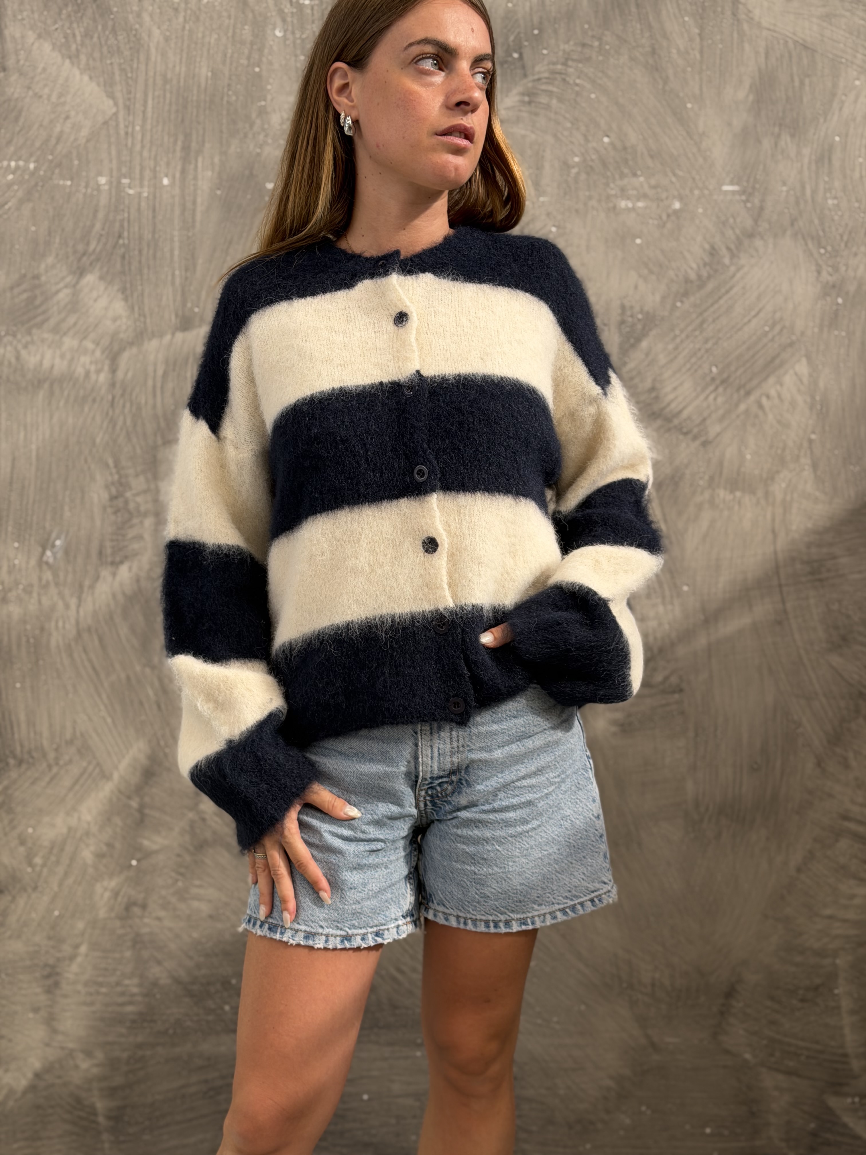 Flauschiger Loose-Fit Cardigan