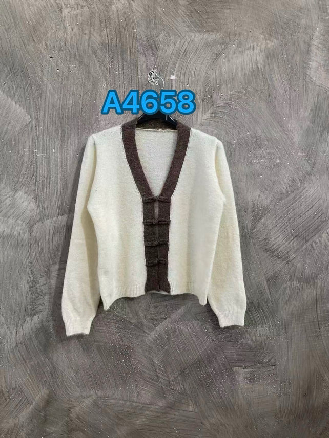 V‑Cardigan mit Kontrastpaspel