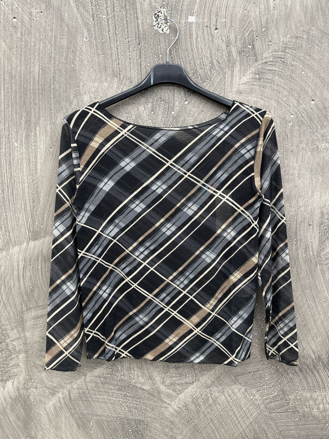 Bluse mit Großkariertem Muster