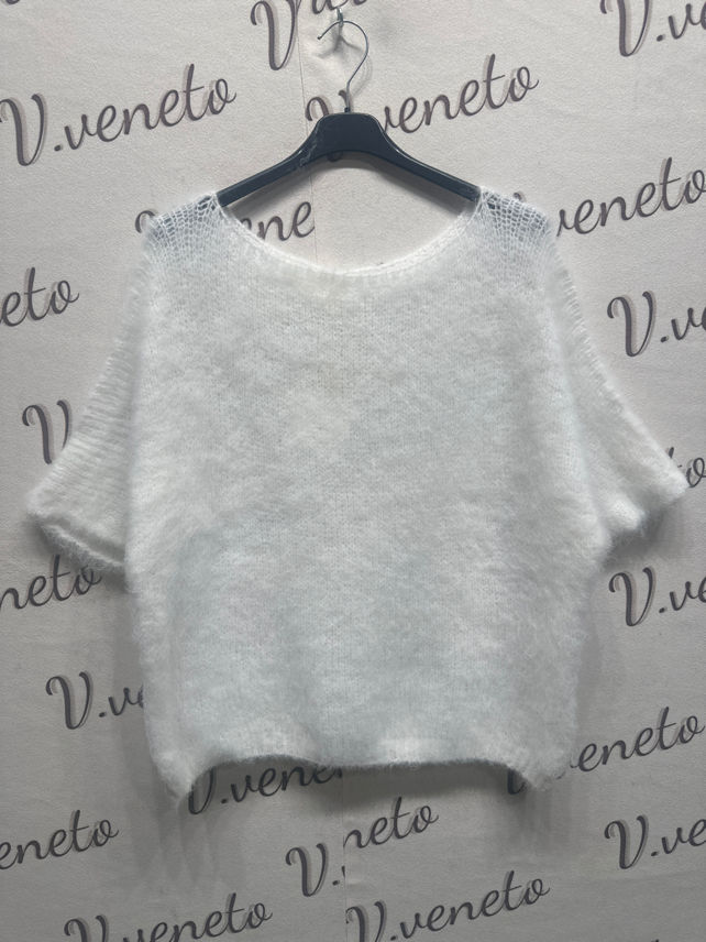Lässiger Pullover mit kurzem Ärmel