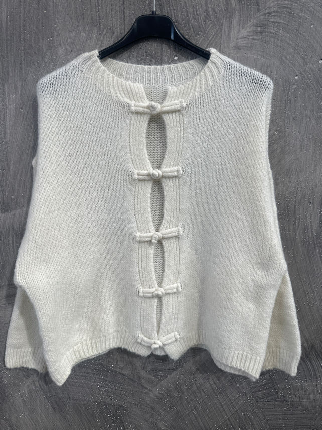 Oversize Cardigan mit Schleife