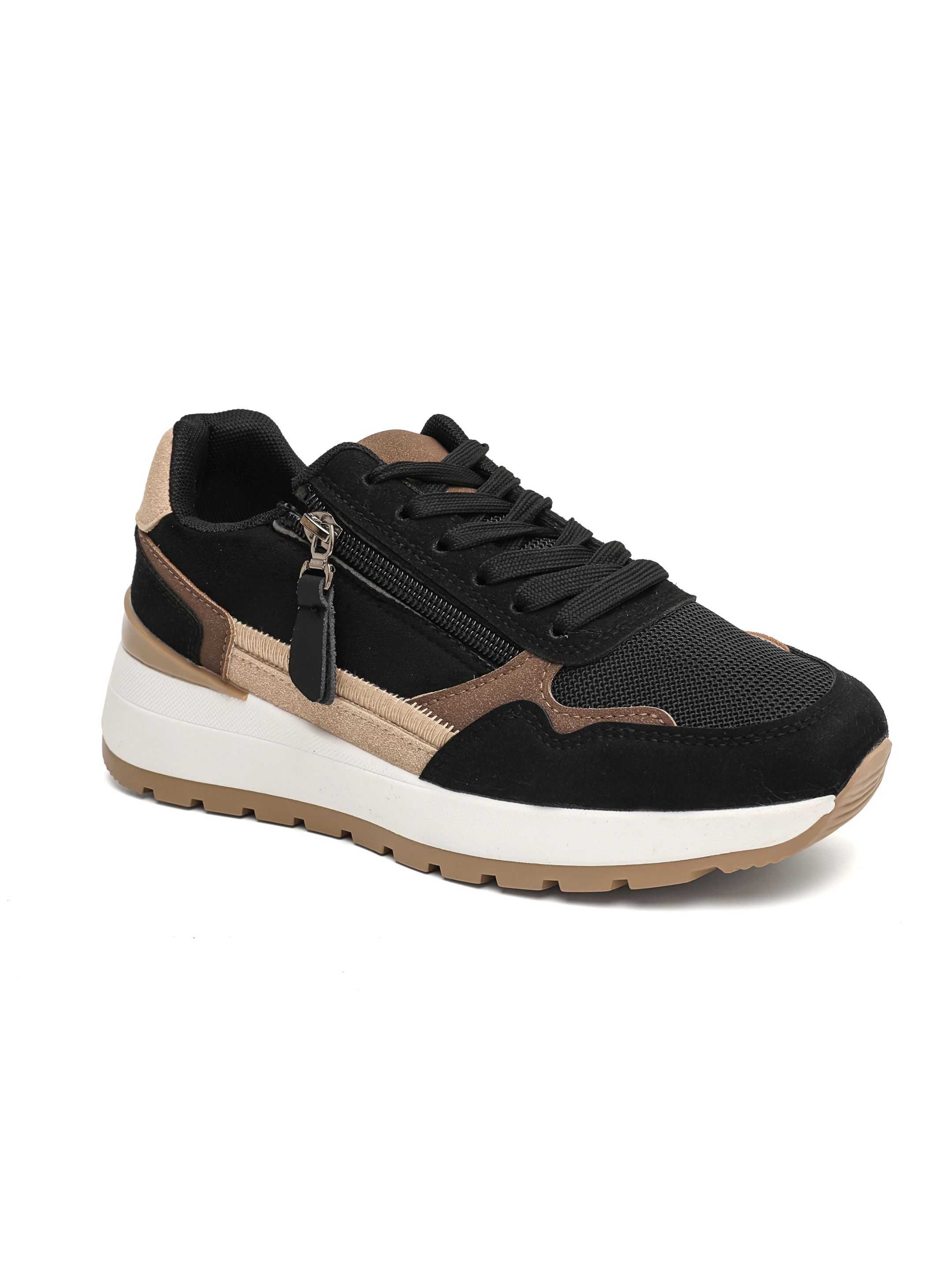 Plateau-Sneaker mit dekorativen Knöpfen