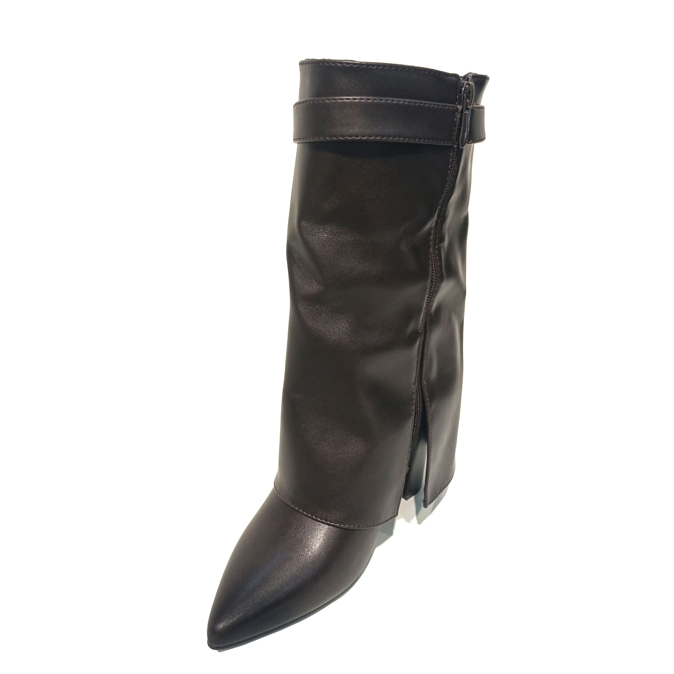 Stiefeletten mit Blockabsatz und Zierdetail