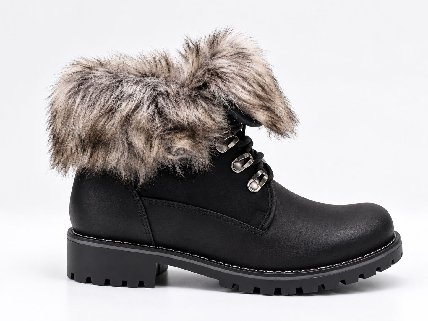 Stiefeletten mit Lammfellbesatz