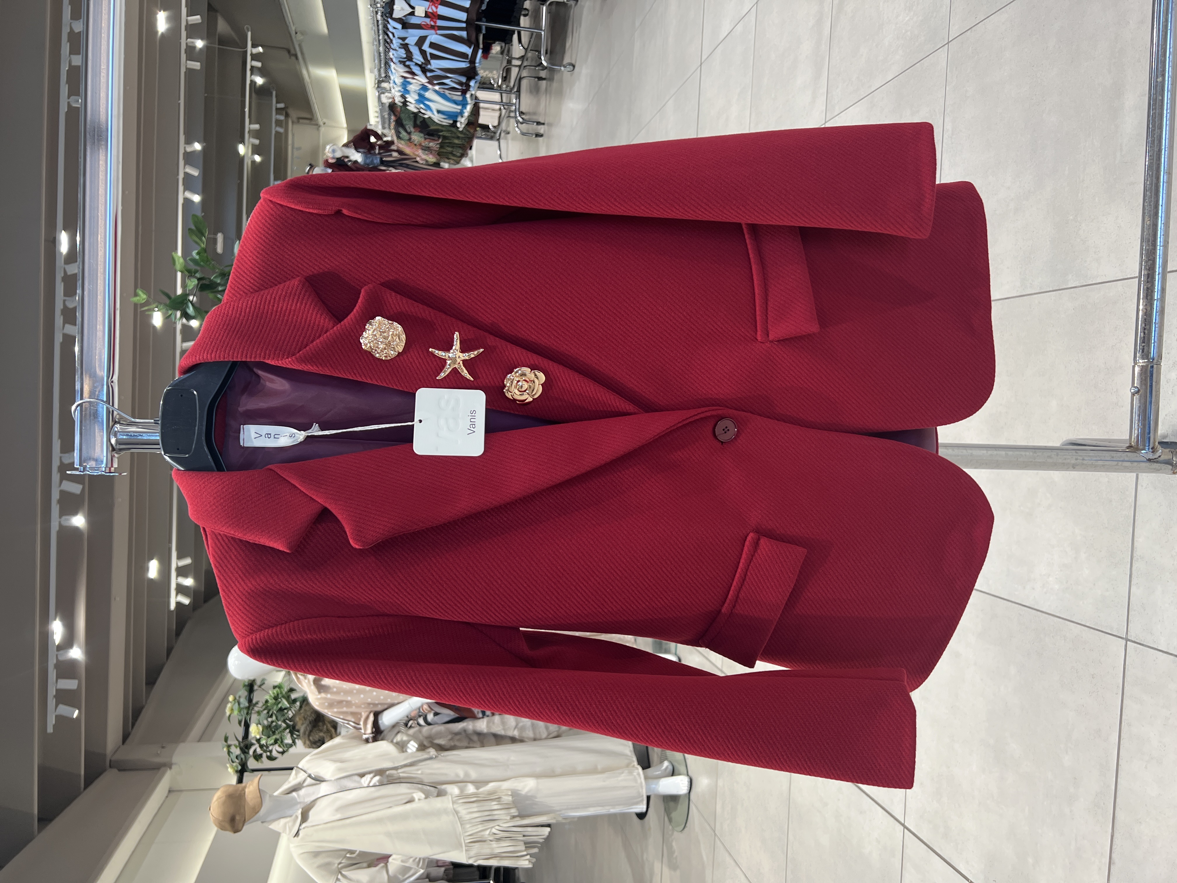 Verlängerter Blazer mit Revers