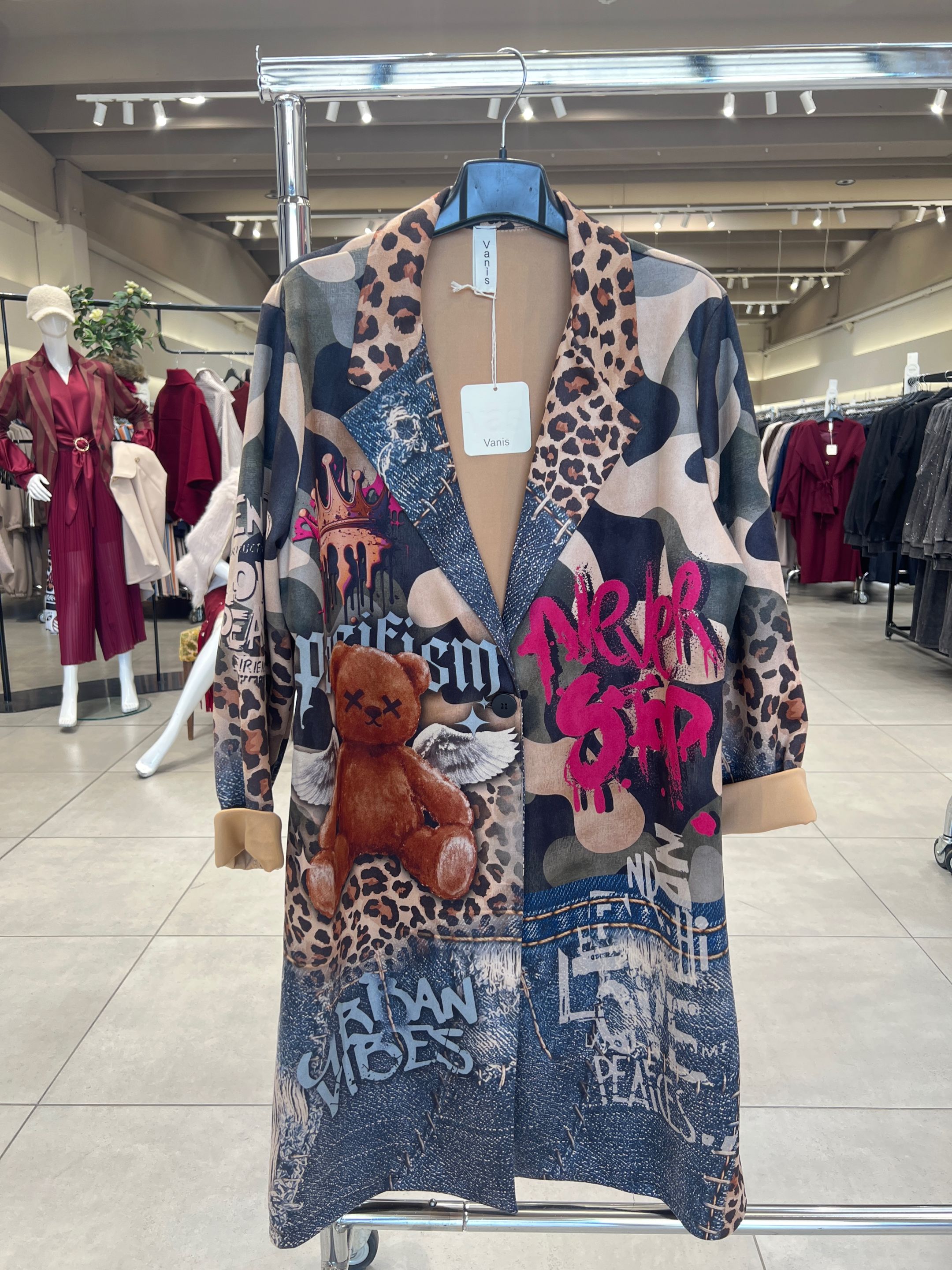 Verlängerter Oversize-Mantel mit Revers