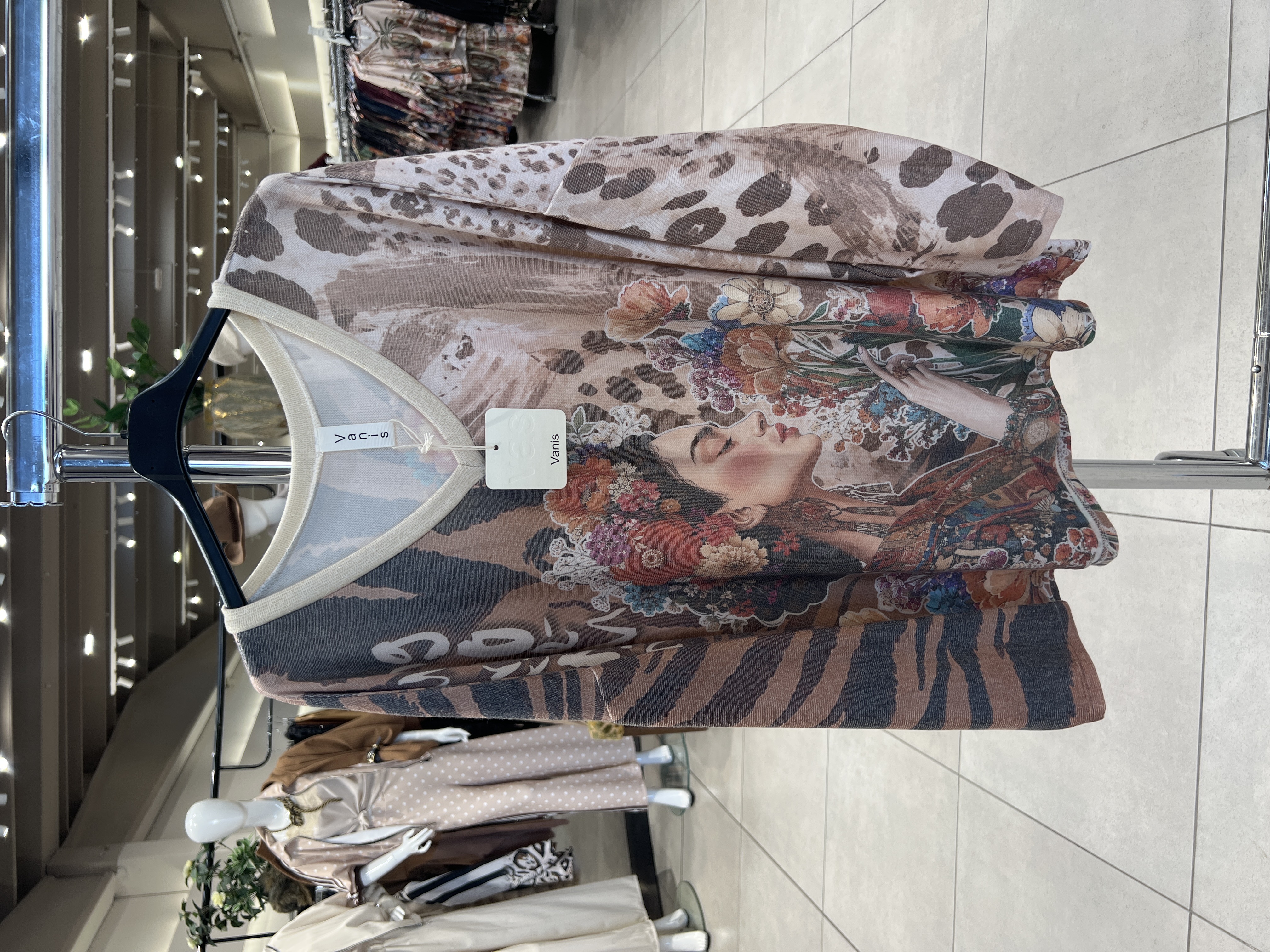 Lockere Bluse mit V‑Ausschnitt