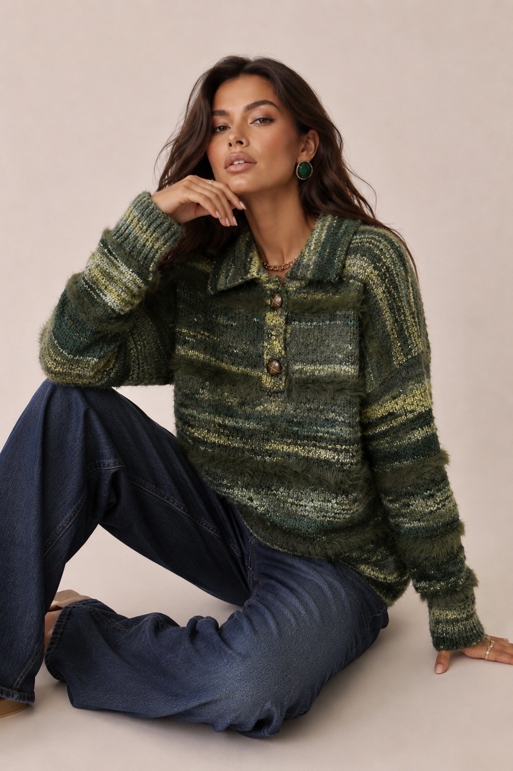 Pullover mit Polokragen